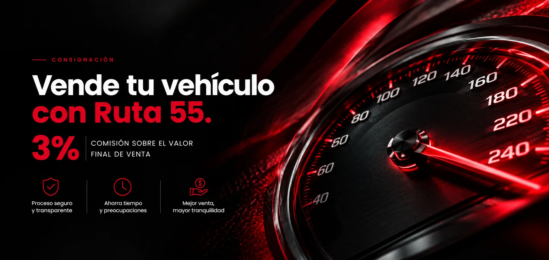 Consignación de vehículos en Ruta 55